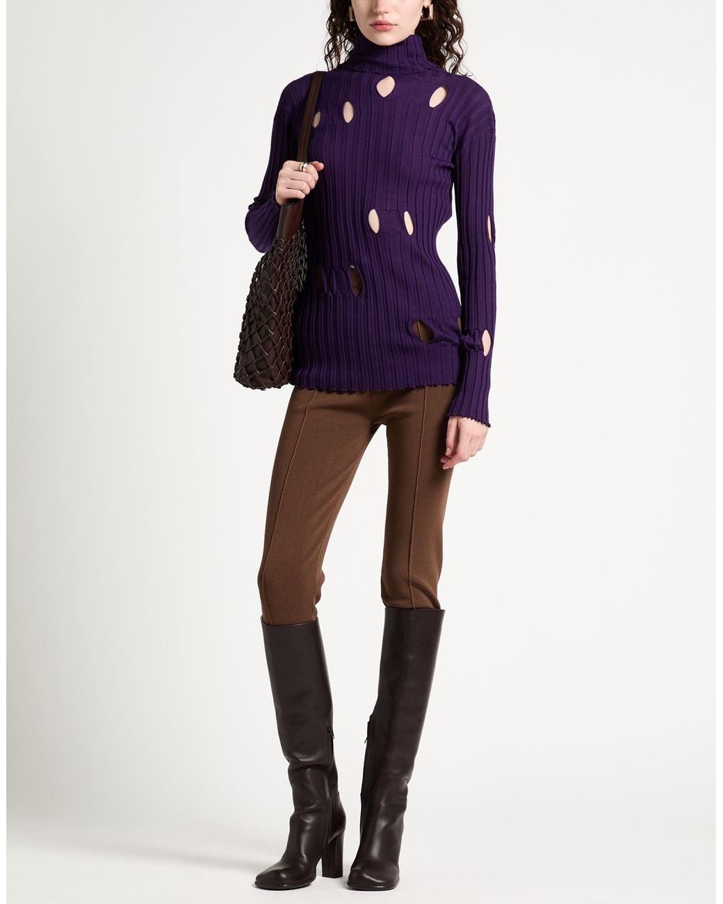 Liviana Conti Purple Turtleneck