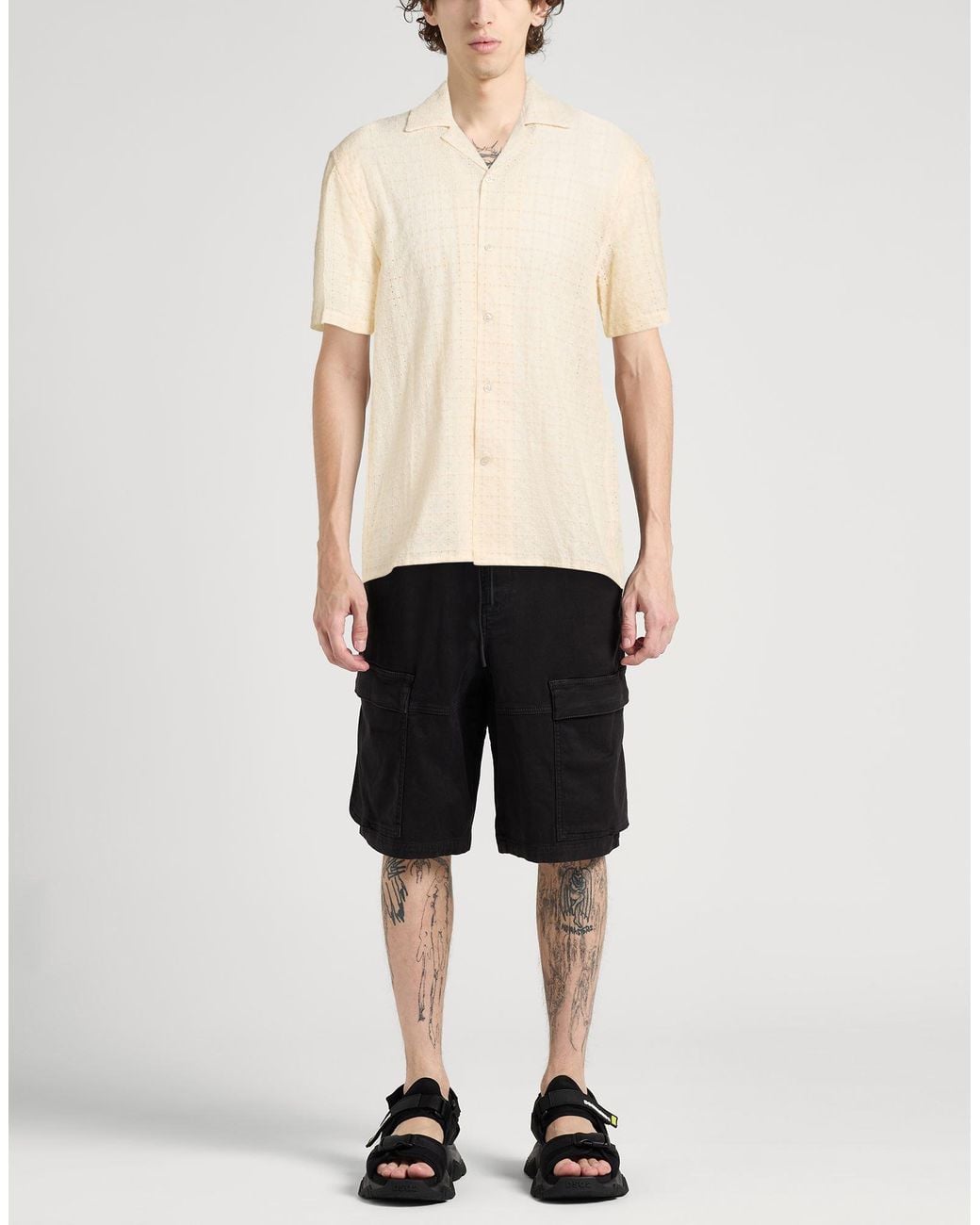 Drole de Monsieur Natural Shirt Cotton, Polyester for men
