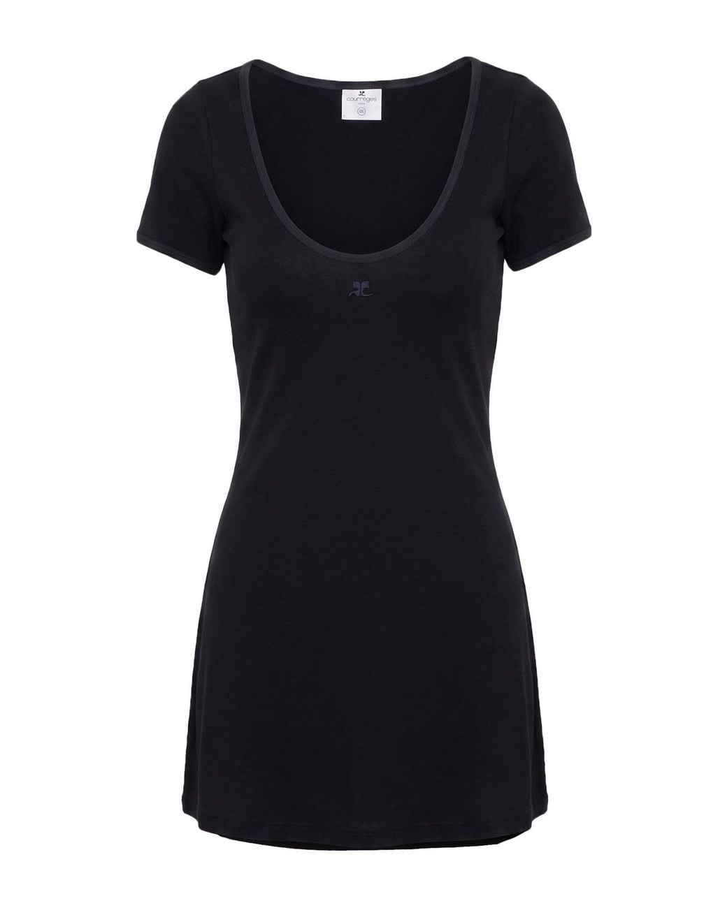 Courreges Black Mini Dress Cotton