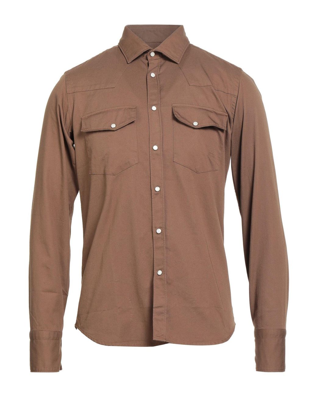 GMF 965 Brown Shirt Cotton for men