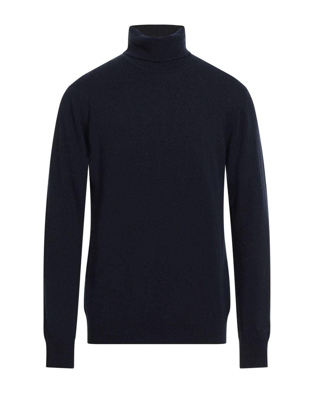Mc2 Saint Barth Blue Turtleneck Wool, Viscose, Cashmere, Polyamide for men