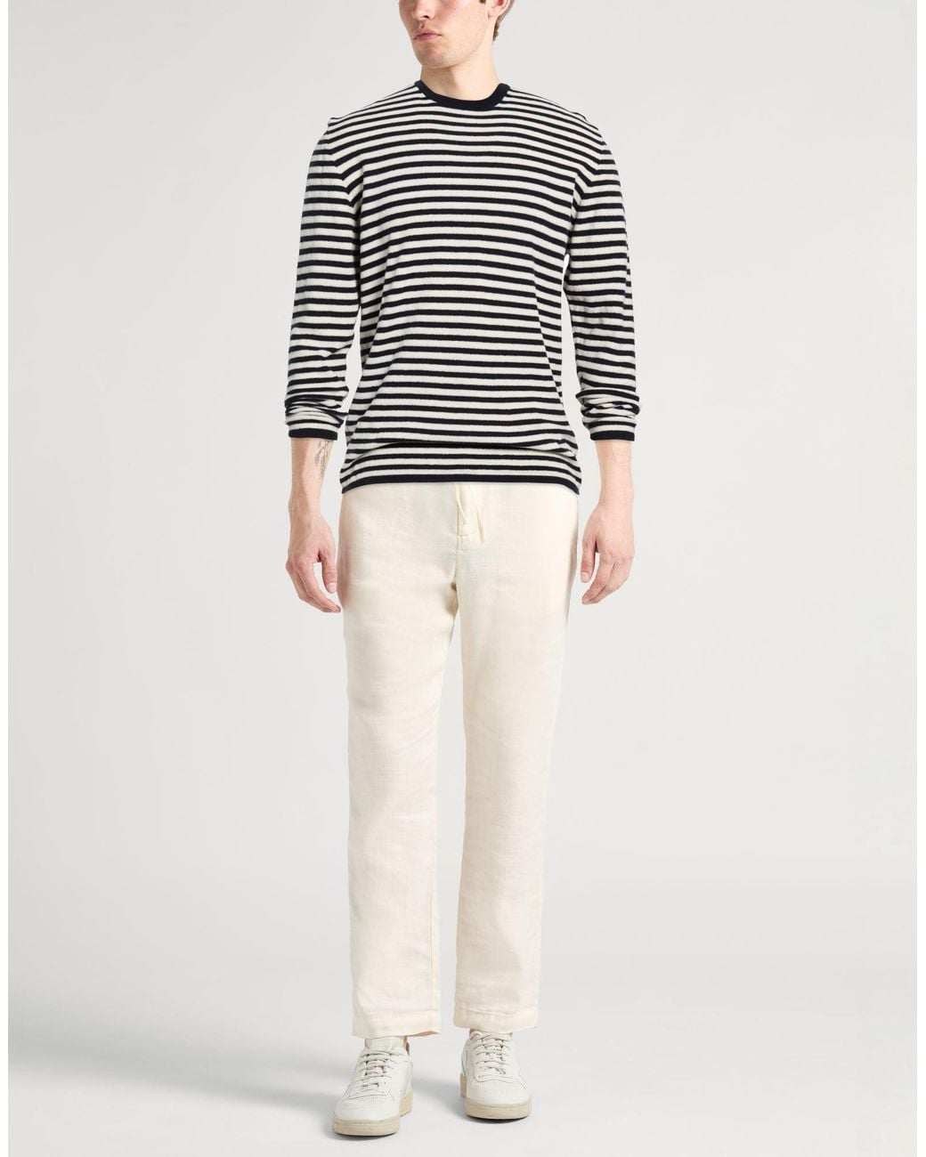 Crossley White Sweater Cotton, Cashmere for men
