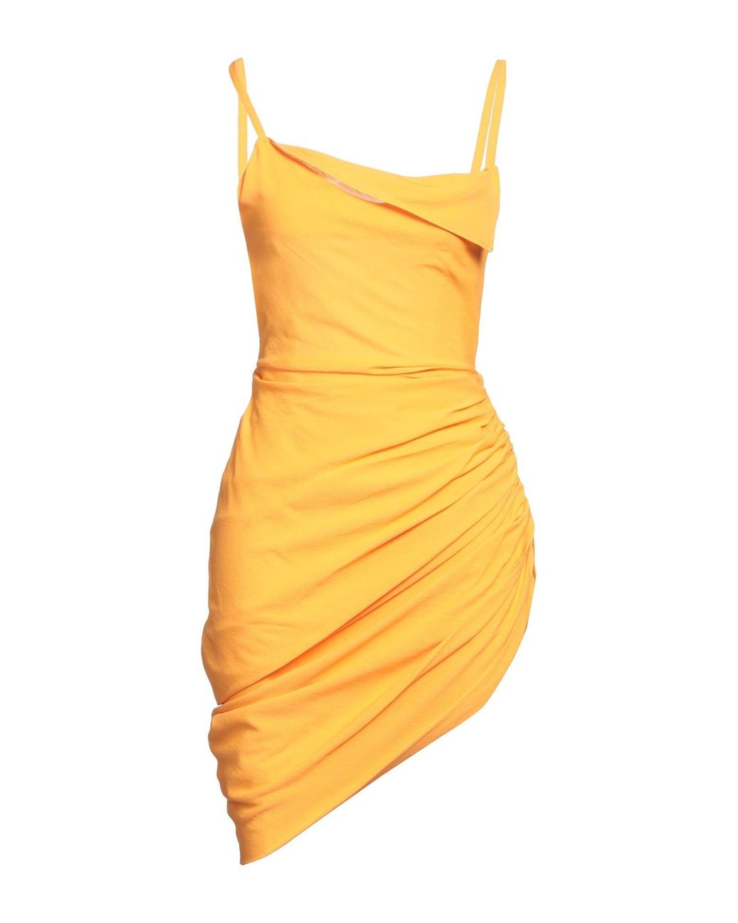 Jacquemus Yellow Solid-Color Sleeveless Dress