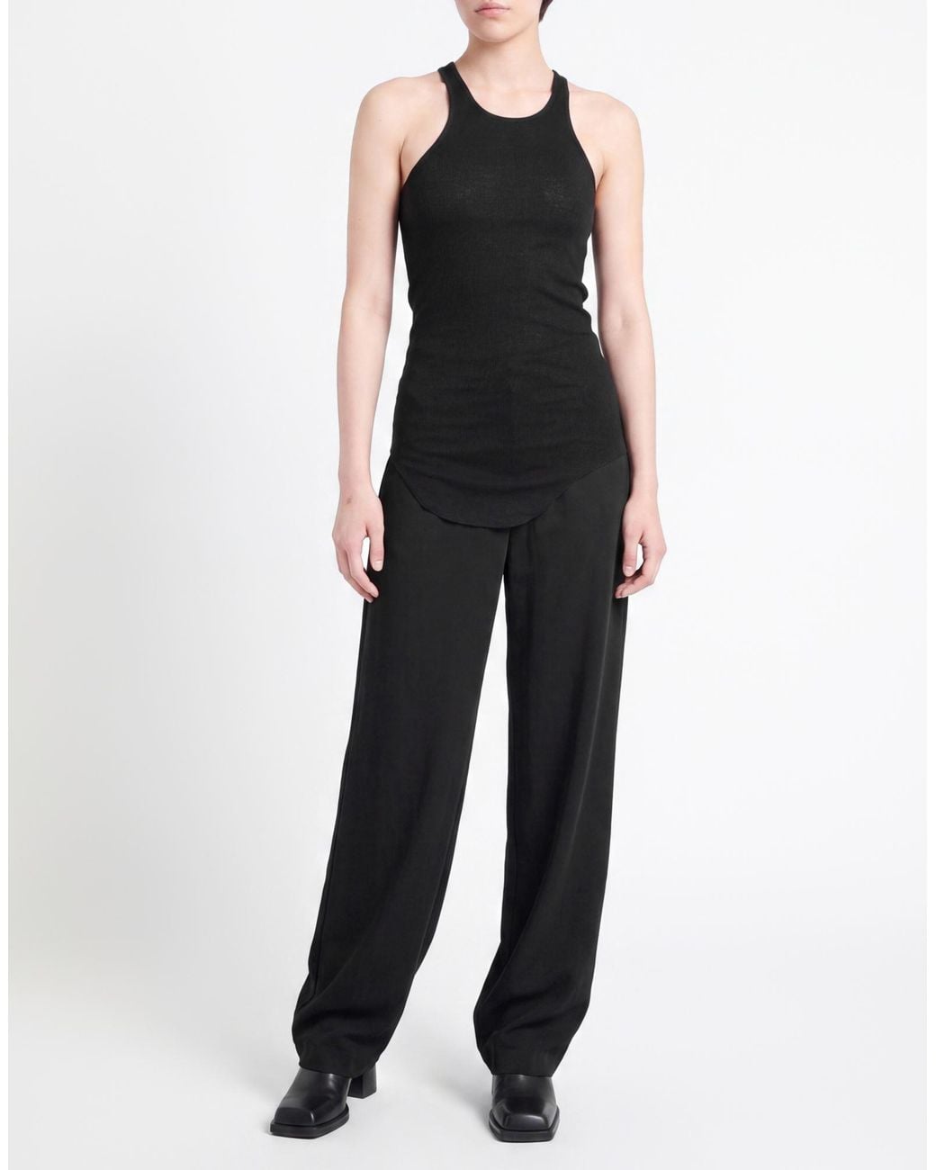 Rick Owens Black Tank Top Viscose, Polyamide, Elastane