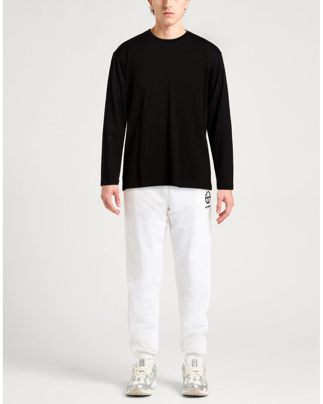 Low Brand Black T-Shirt Wool for men