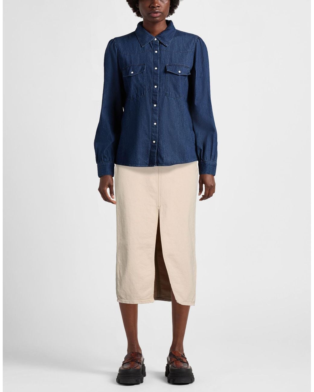 PAIGE Natural Denim Skirts
