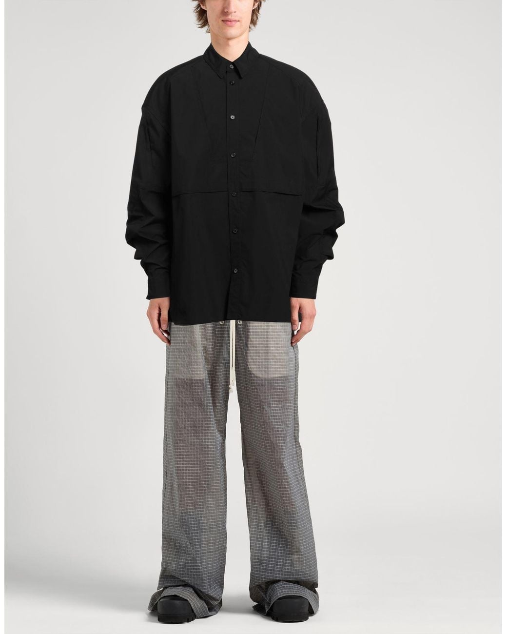 Juun.J Black Shirt Polyester for men