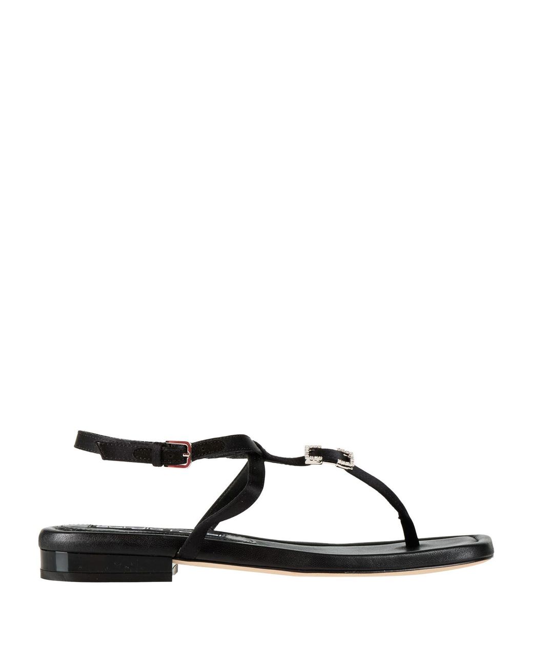 Sergio Rossi Black Thong Sandal