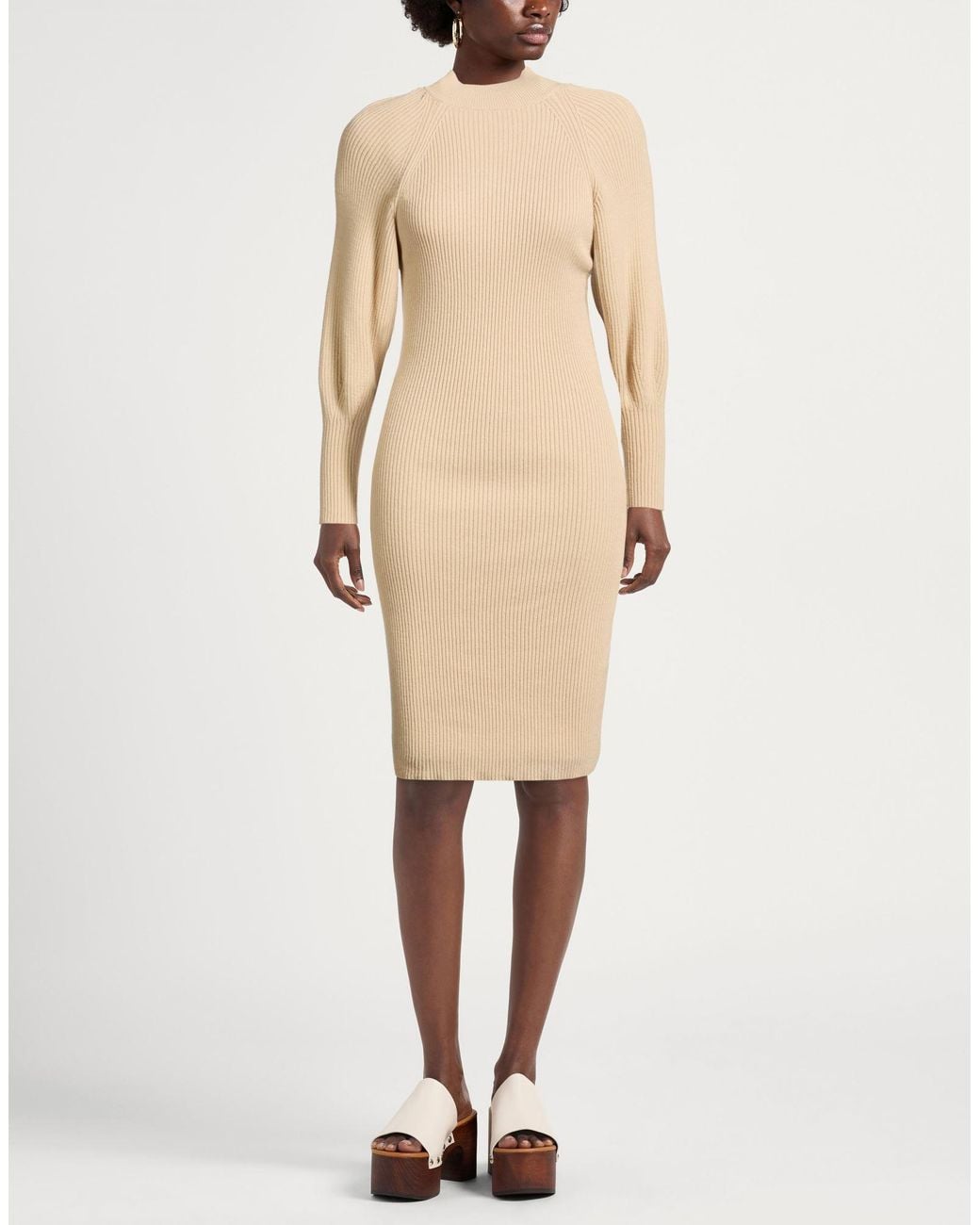 Twinset Natural Midi Dress