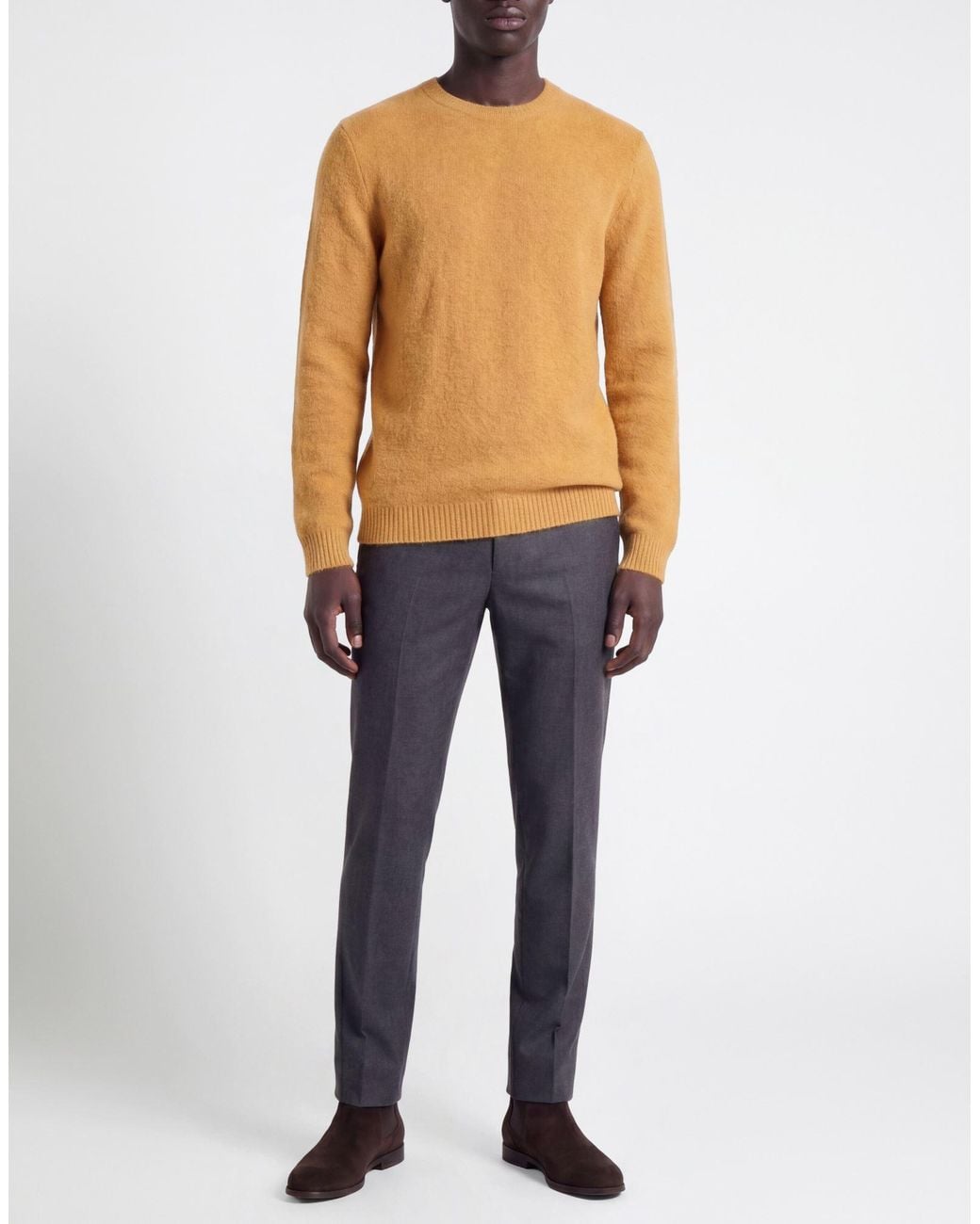 Messagerie Orange Sweater Acrylic, Alpaca Wool, Polyamide, Wool for men