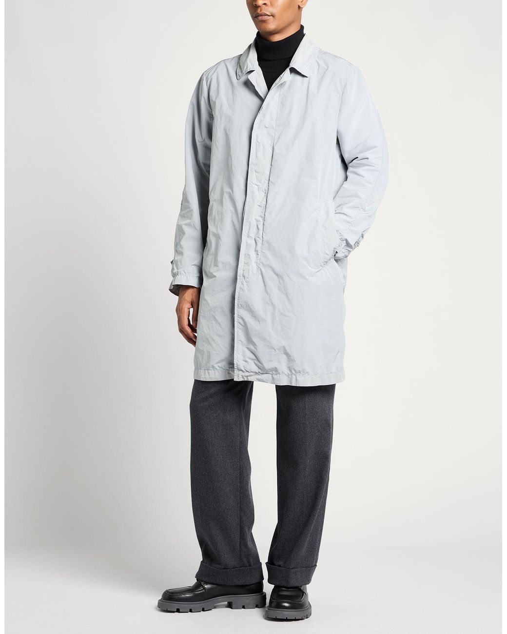 Aspesi Gray Overcoat & Trench Coat for men