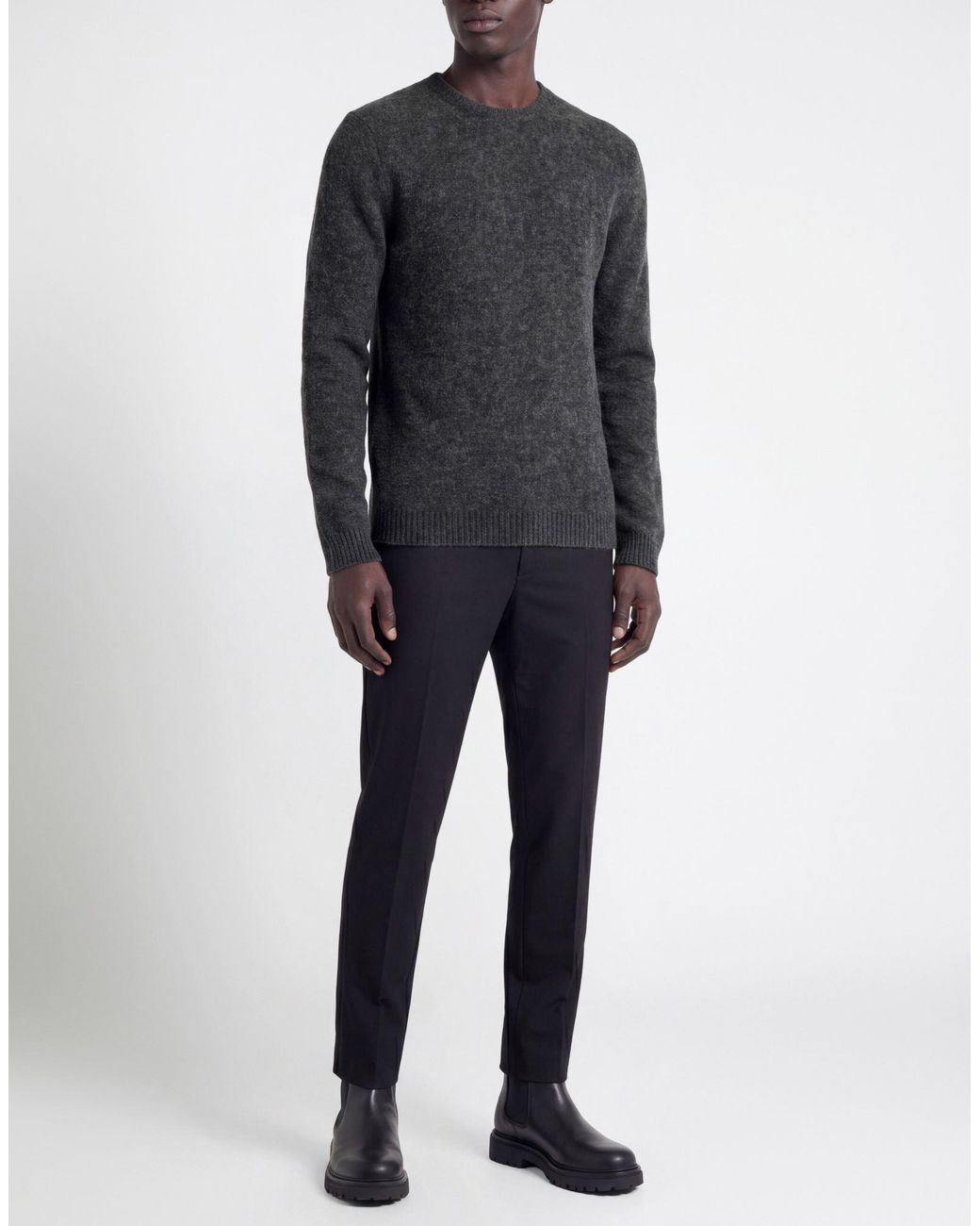 Messagerie Black Sweater Acrylic, Alpaca Wool, Polyamide, Virgin Wool for men
