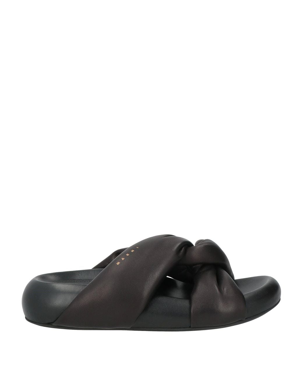 Marni Black Minimal Leather Sandals