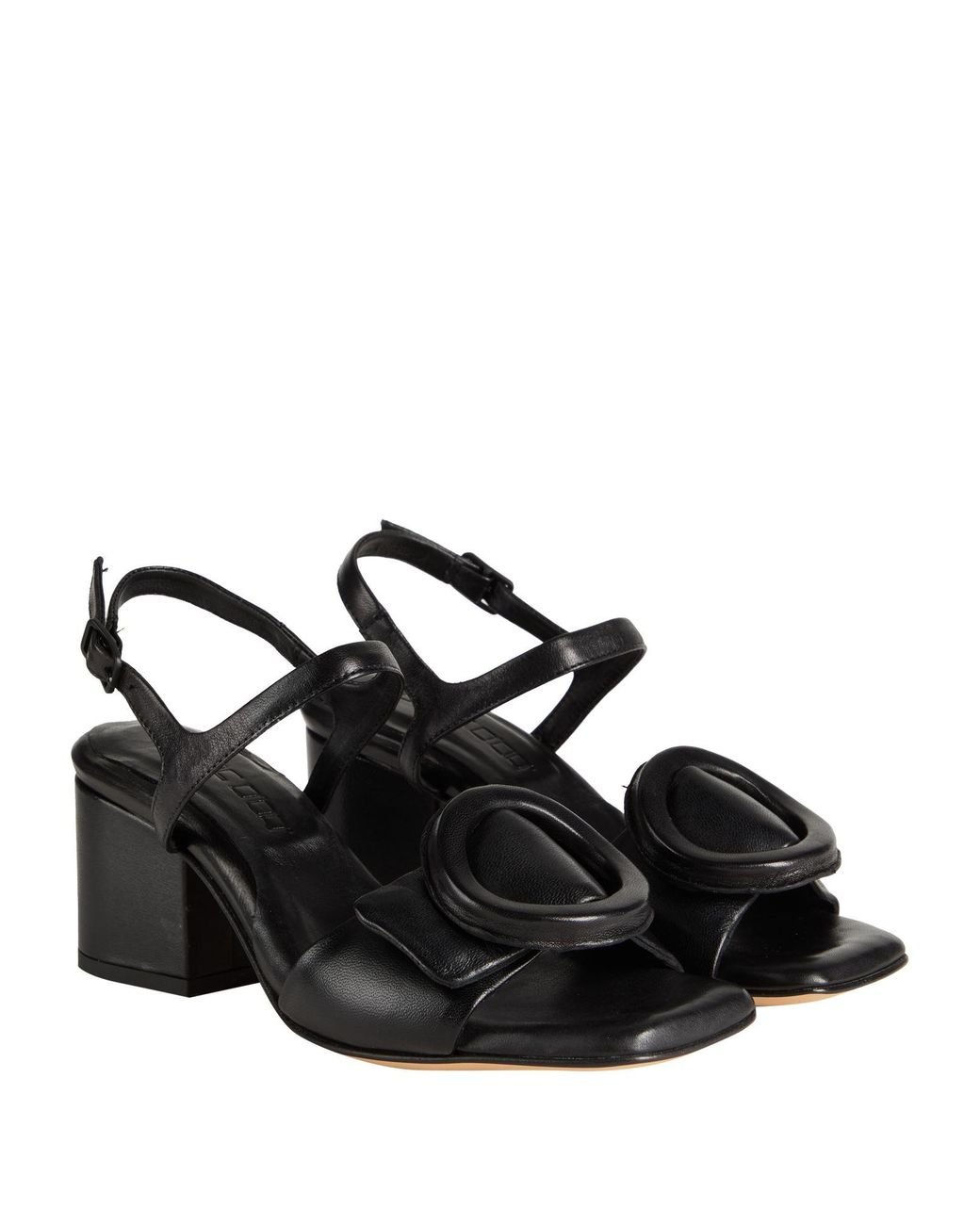 Pomme D'or Black Sandals Leather