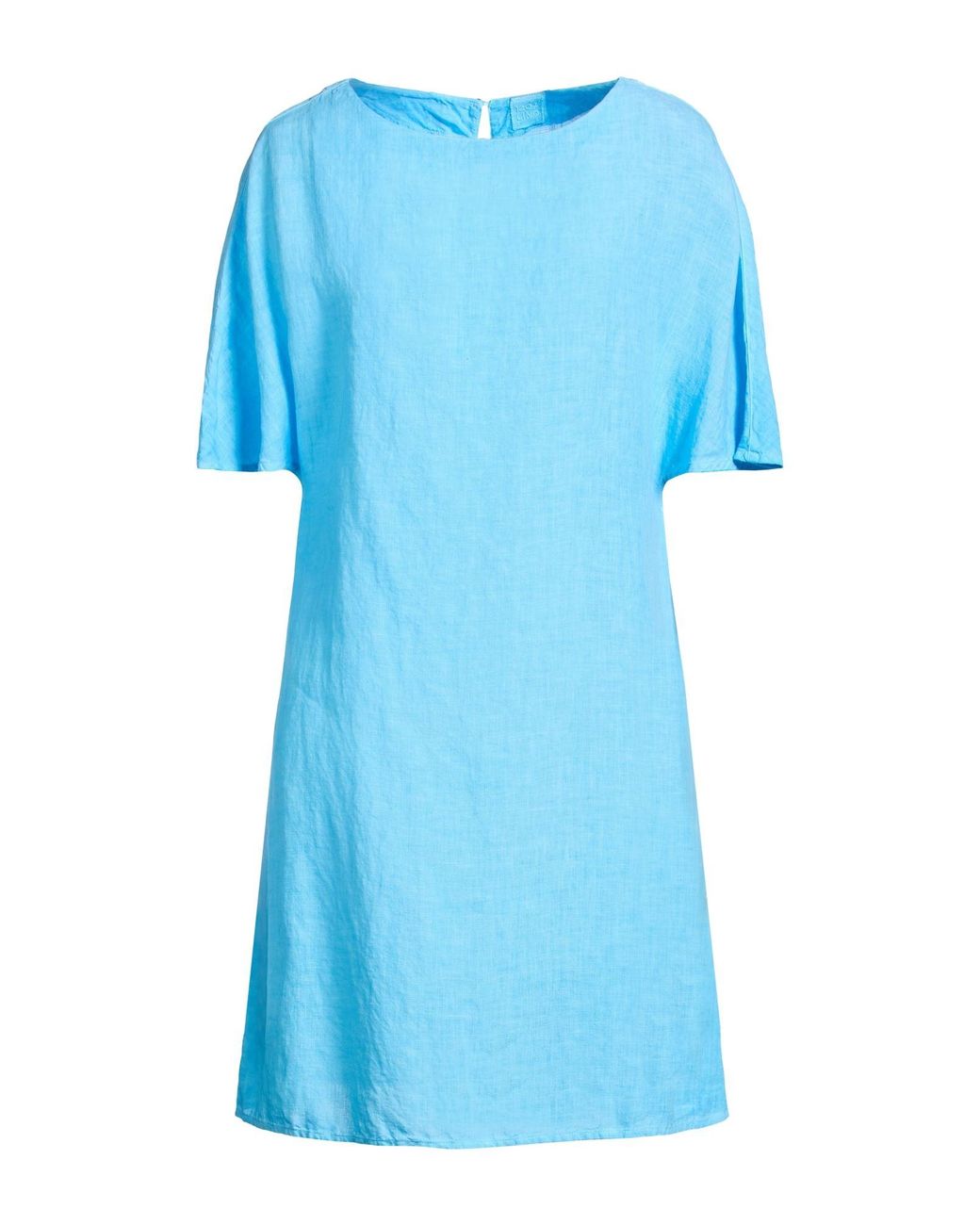 120% Lino Blue Mini Dress Linen