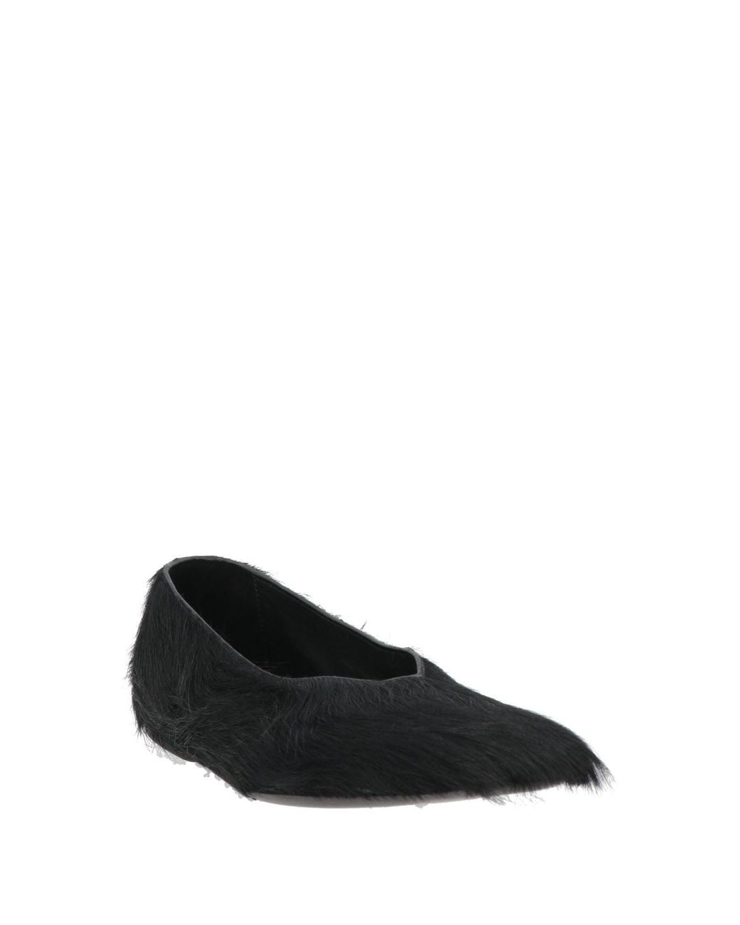 Rick Owens Black Ballet Flats Leather