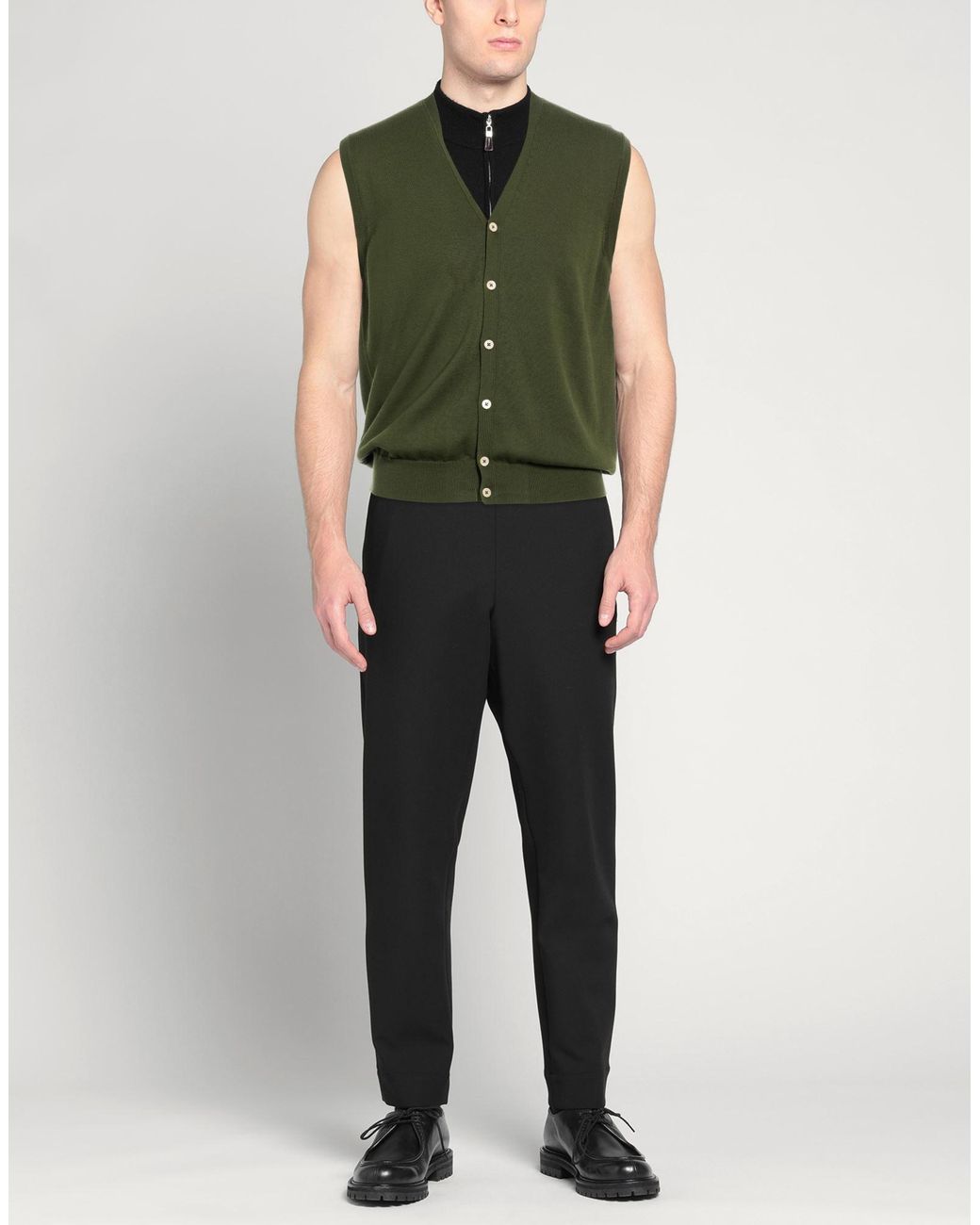Andrea Fenzi Green Cardigan for men
