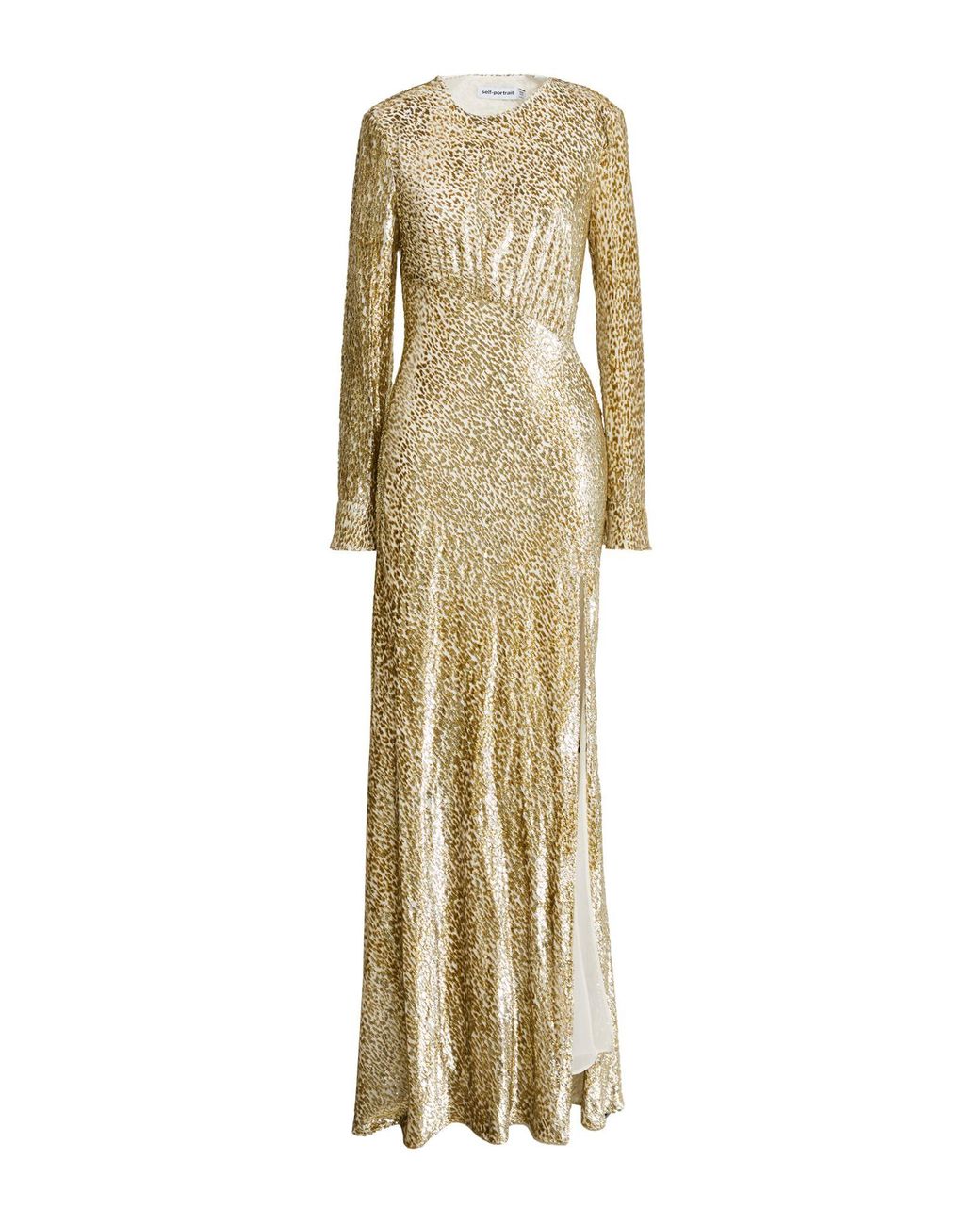 Self-Portrait Metallic Maxi Dress