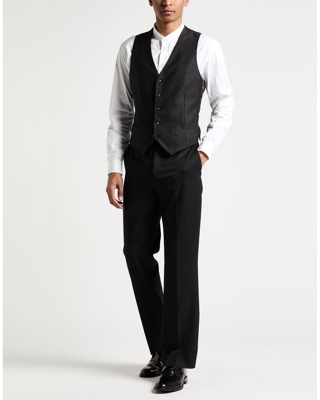 Giorgio Armani Black Tailored Vests for men