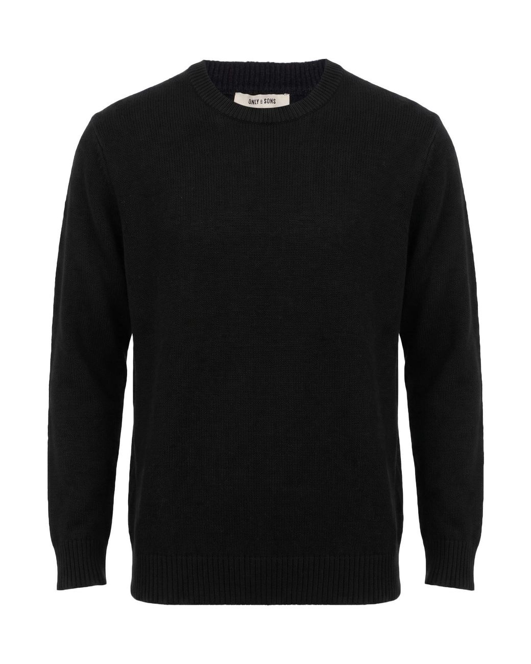 Only & Sons Black Sweater Cotton, Polyester, Elastane, Wool for men