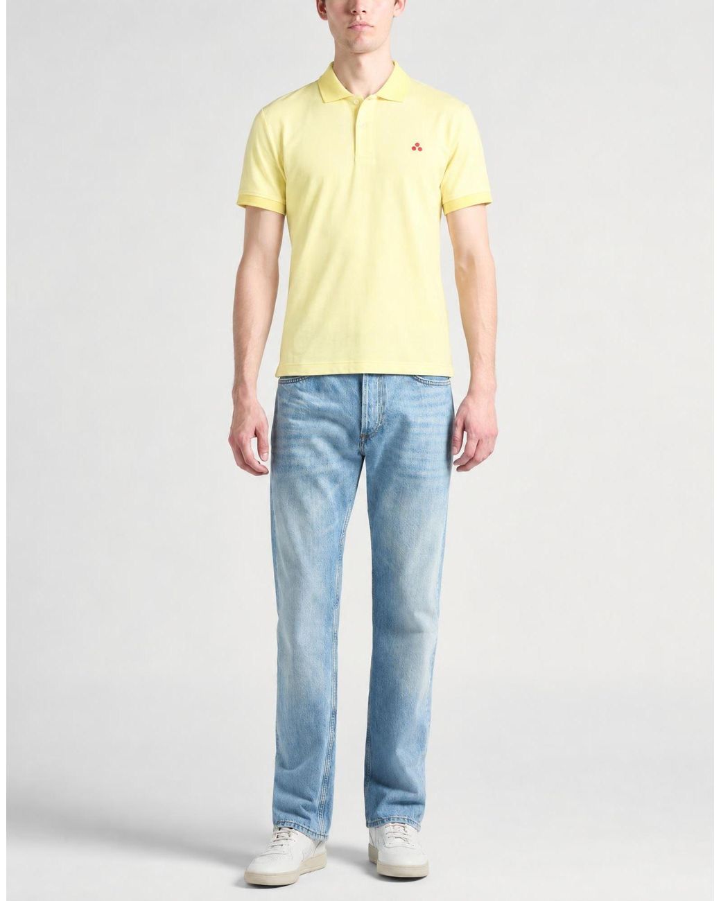 Peuterey Yellow Polo Shirt Polyamide, Elastane for men