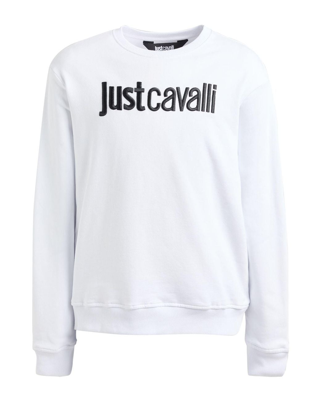 Just Cavalli White Sweatshirt Cotton for men