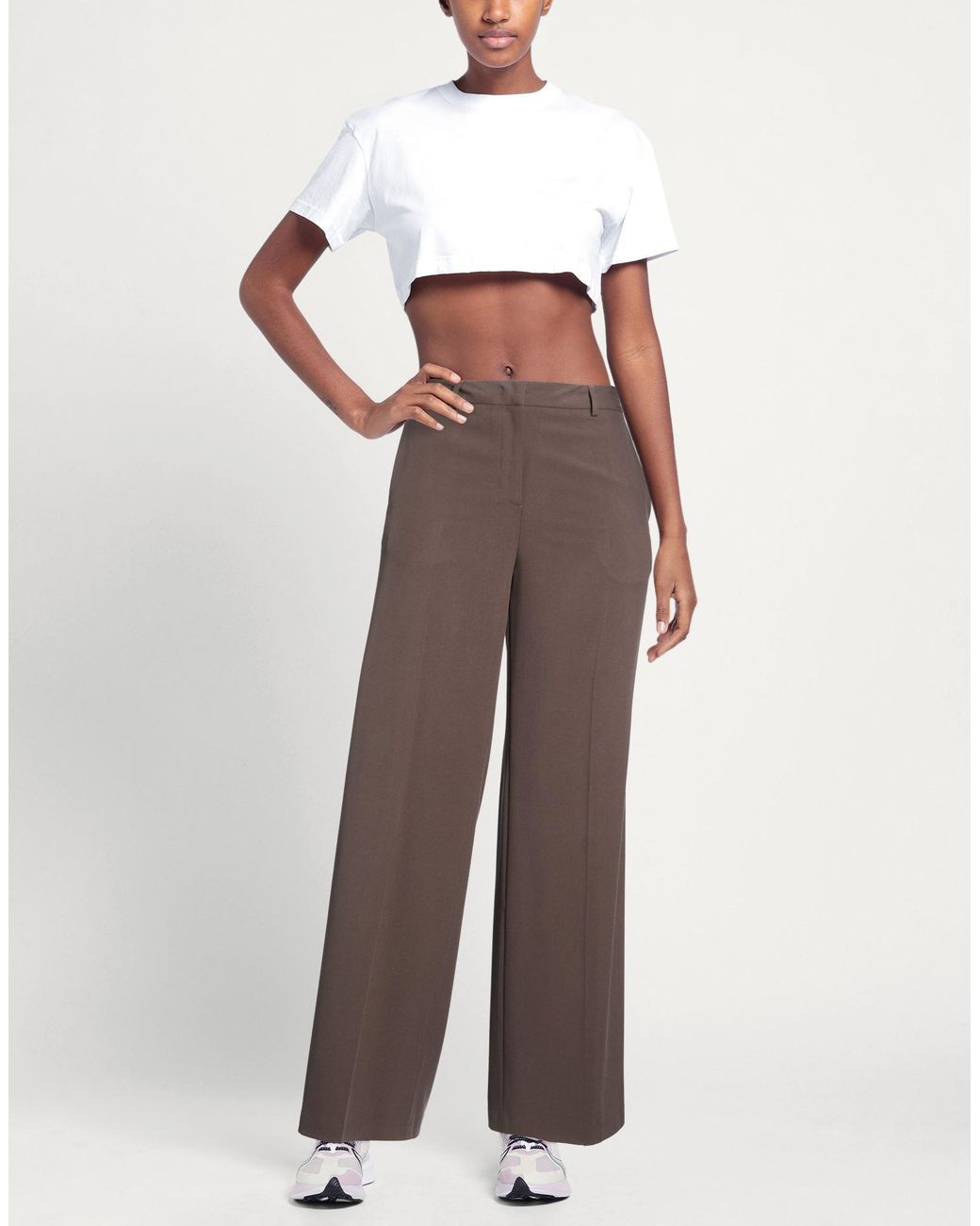 Blugirl Blumarine Brown Pants Polyester, Viscose, Elastane