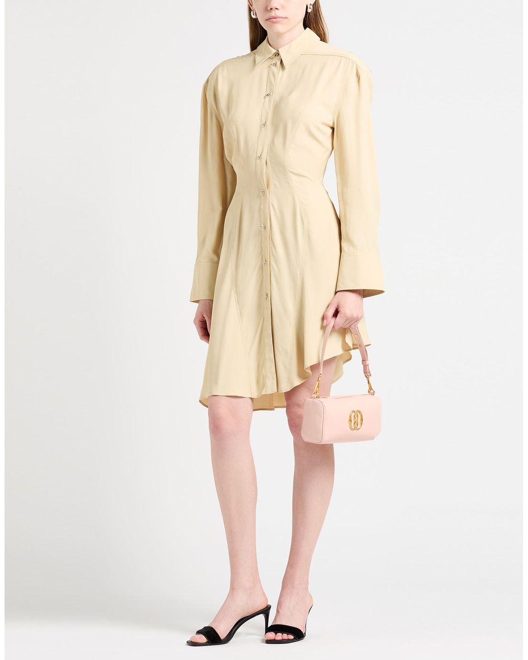 Mugler Natural Midi Dress Viscose