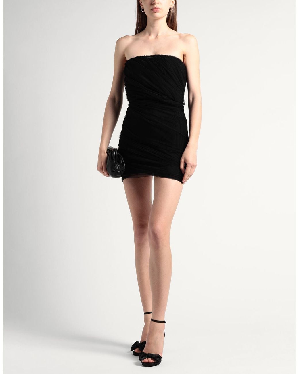 The Attico Black Mini Dress Polyamide, Elastane