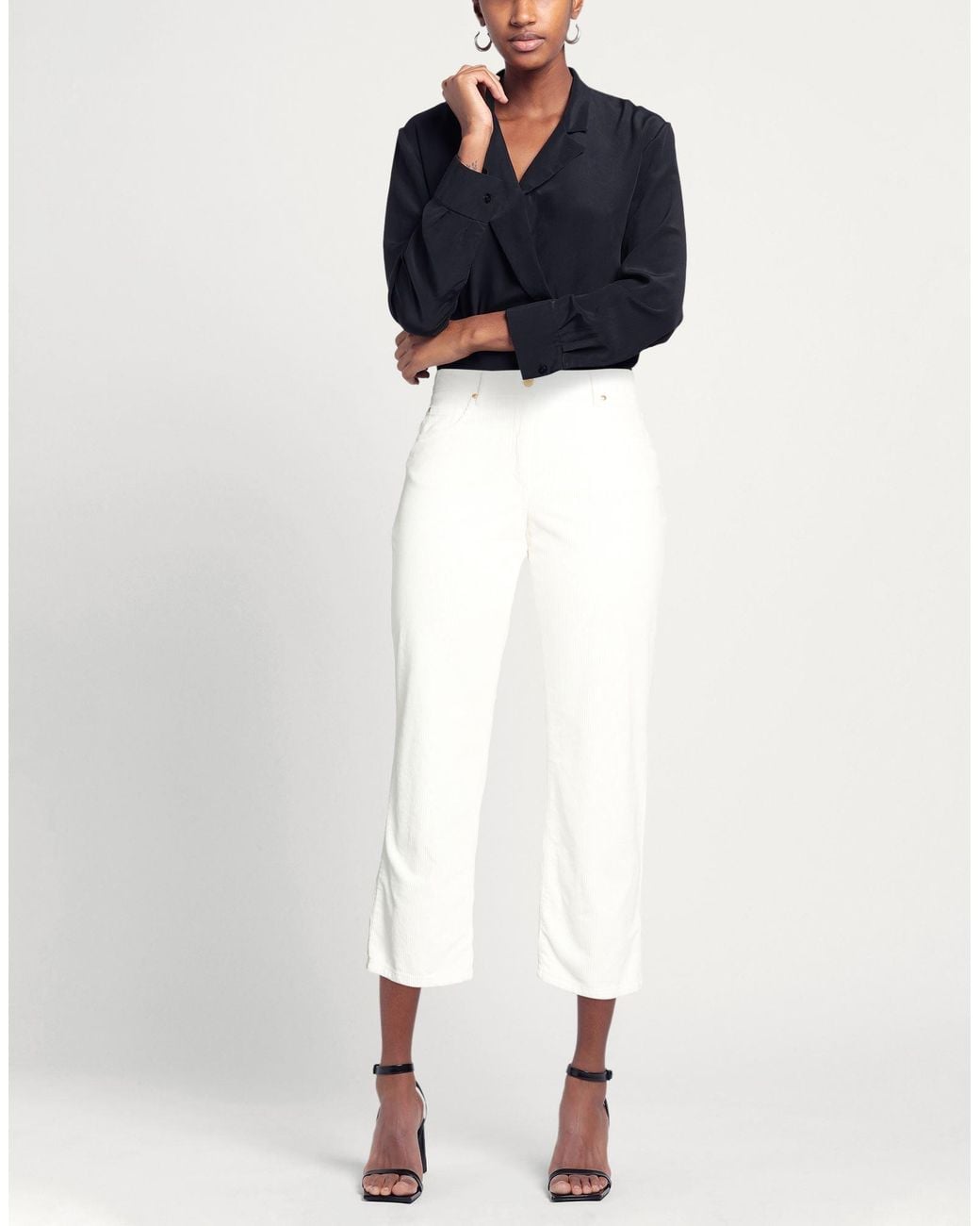 Clips More White Trouser