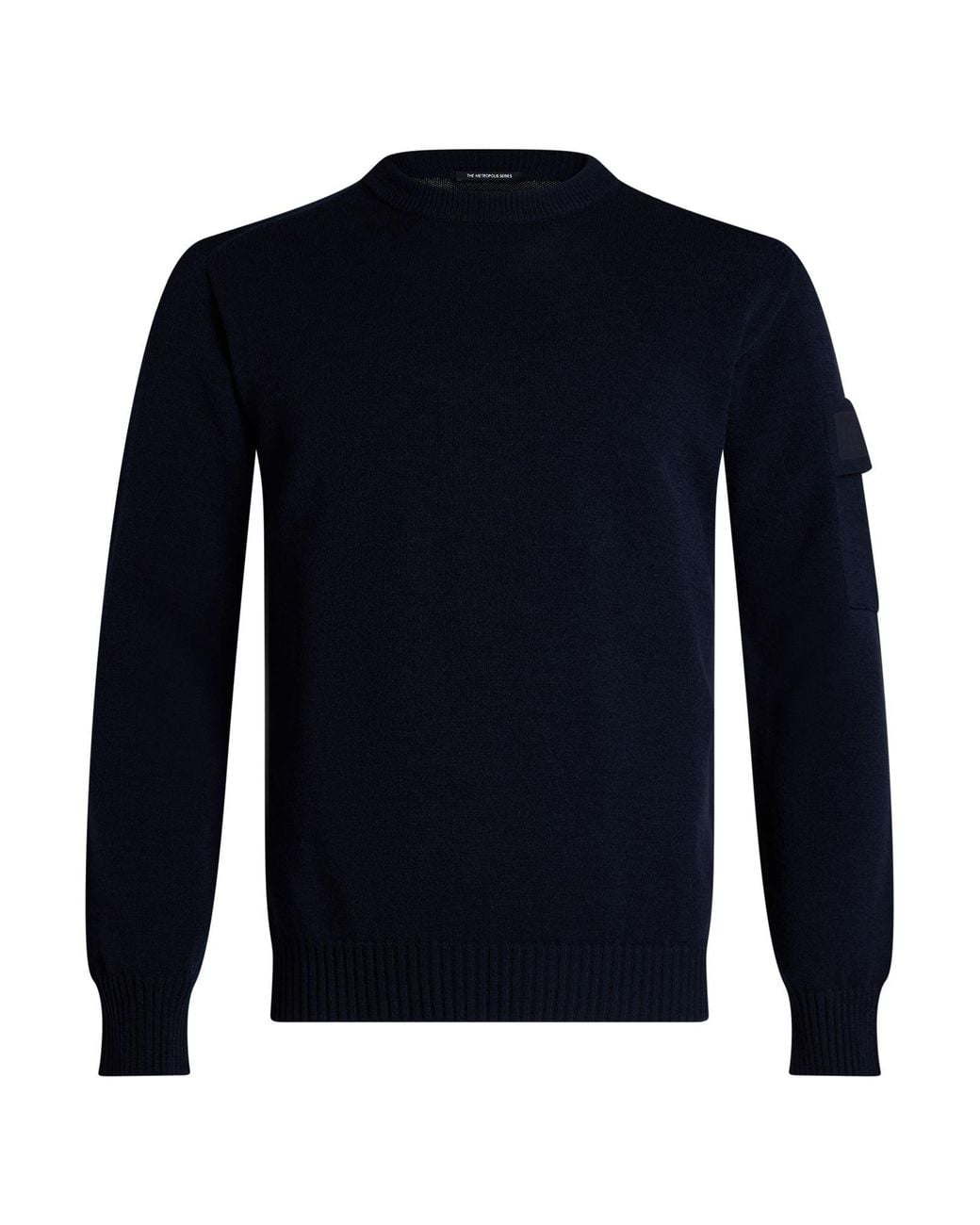 C P Company Blue Midnight Sweater Virgin Wool, Polyester for men