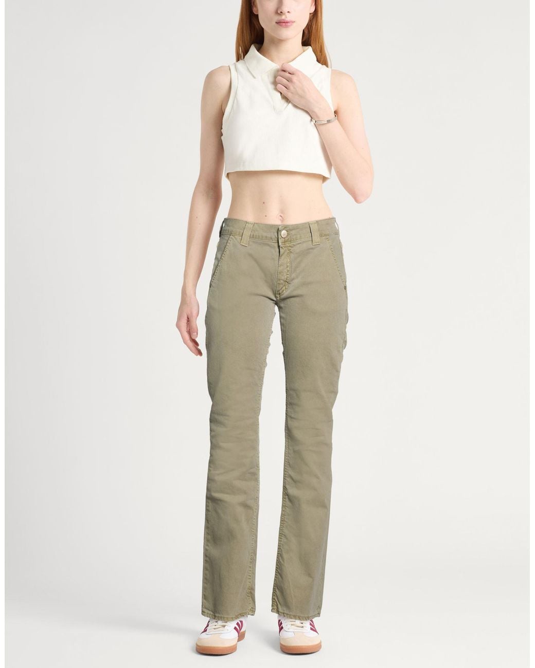 Dondup Green Military Jeans Cotton, Elastane