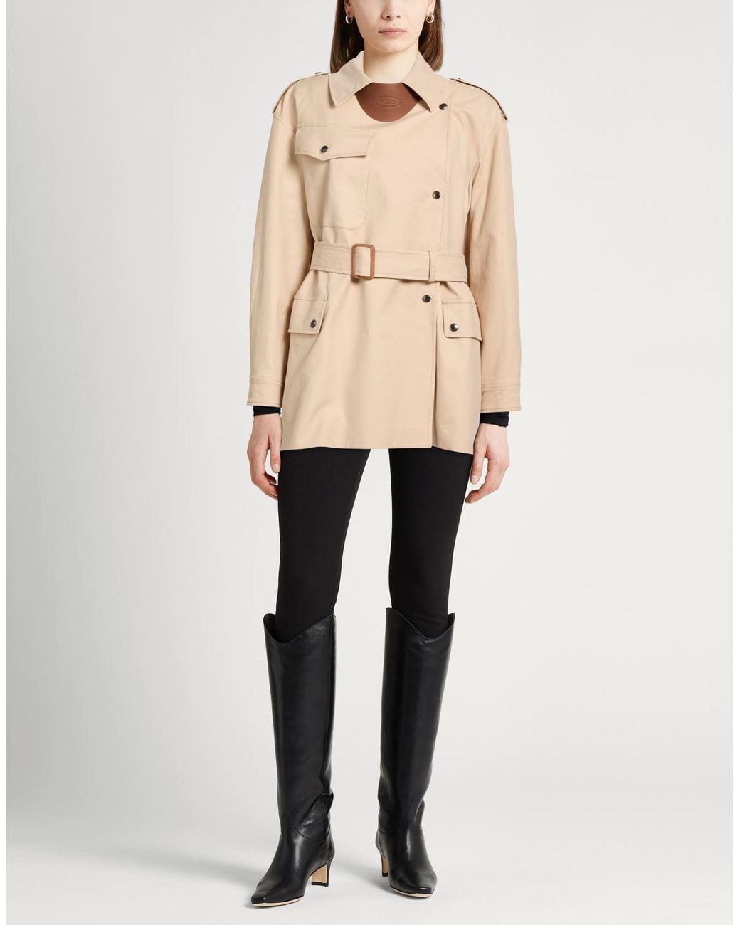 Tod's Natural Overcoats & Trench Coats