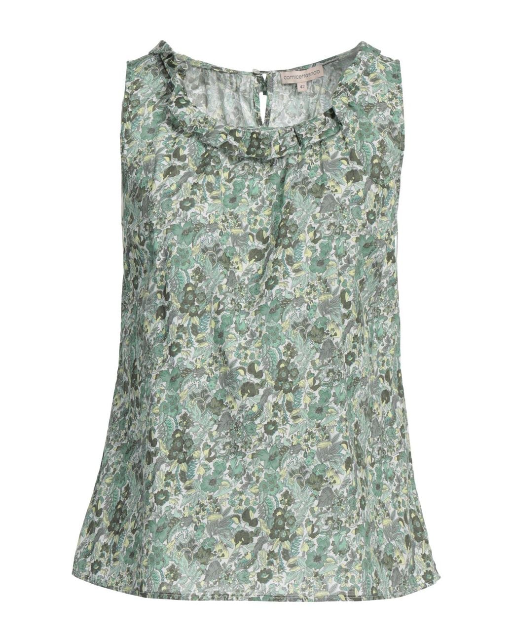Camicettasnob Green Top Cotton