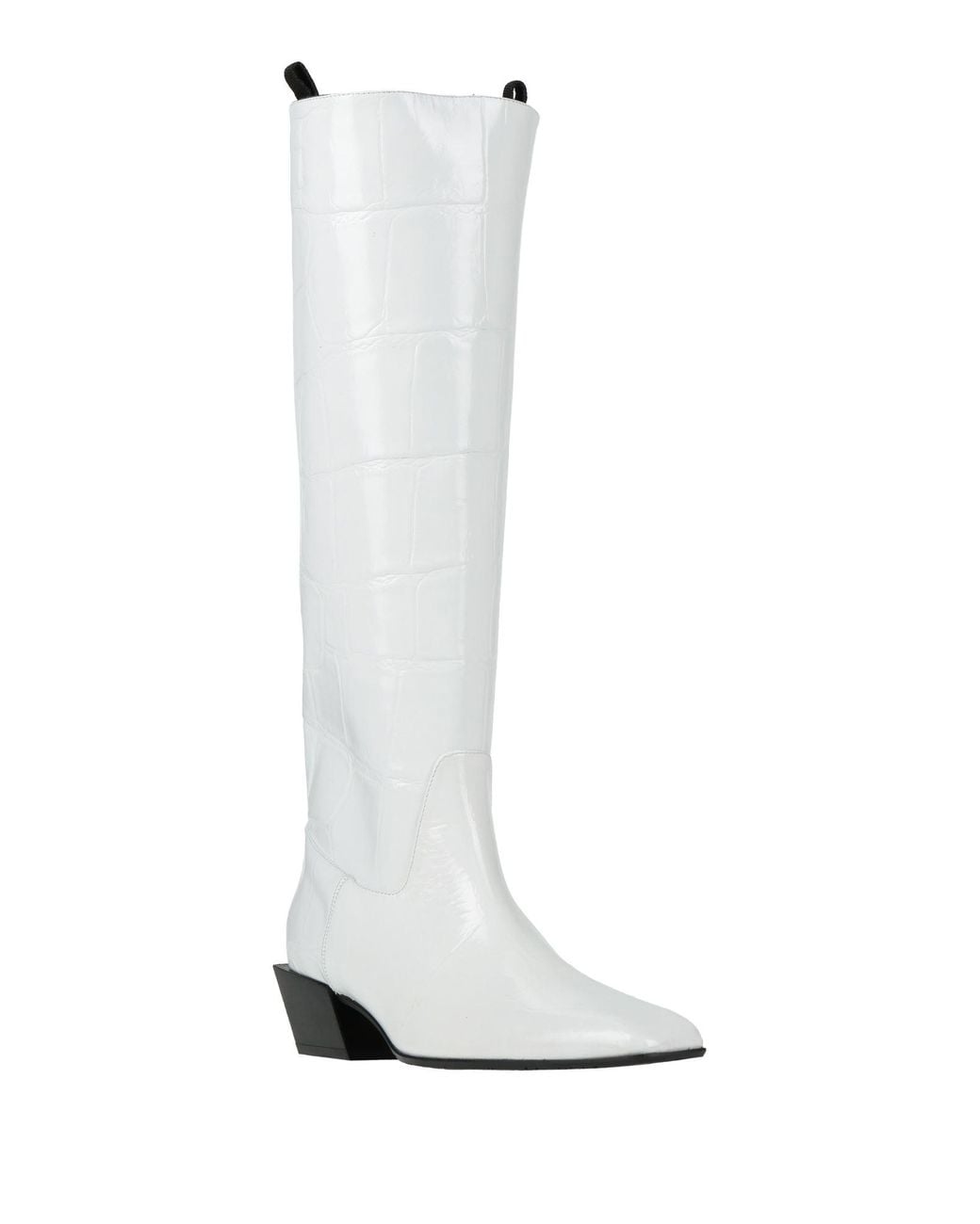 Ras White Boot Leather