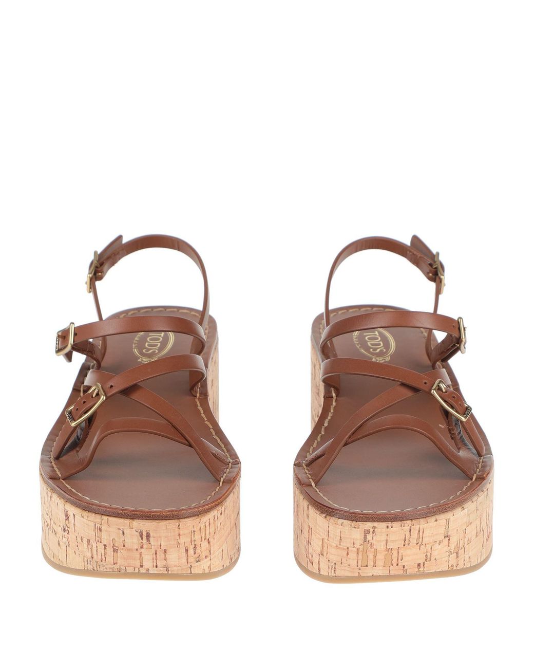 Tod's Brown Tan Sandals Leather