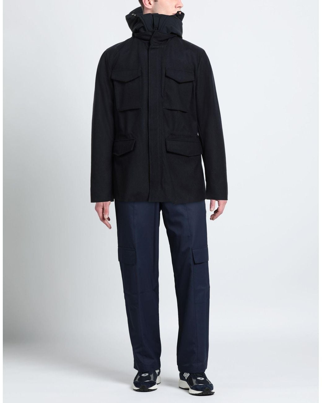 ADHOCONCEPT Blue Coat for men
