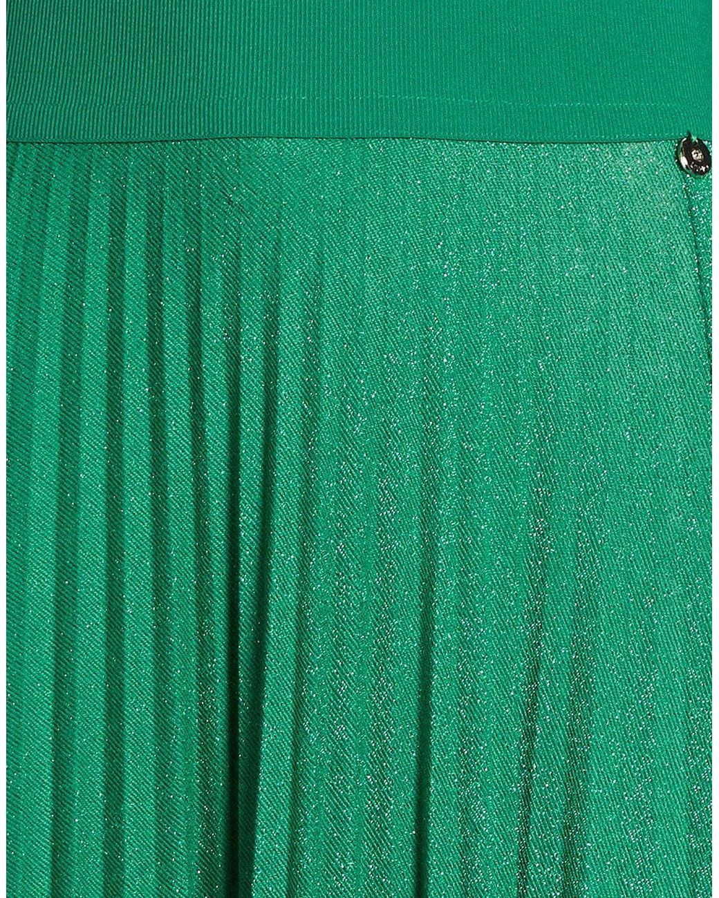 Liu Jo Green Maxi Skirt Viscose, Polyamide, Polyester, Elastane