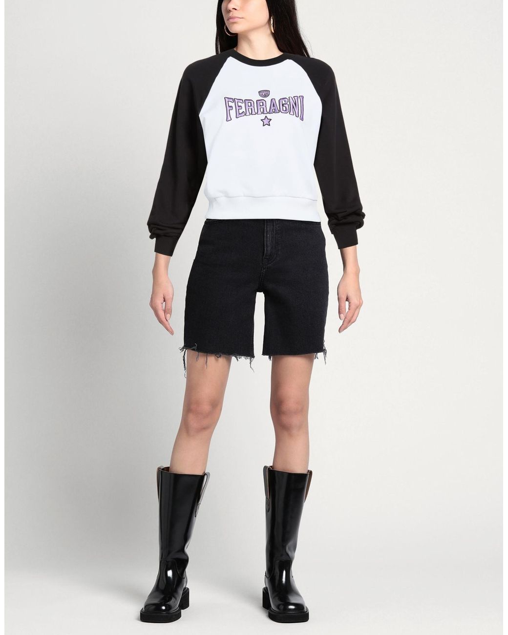 Chiara Ferragni Black Sweatshirt Cotton