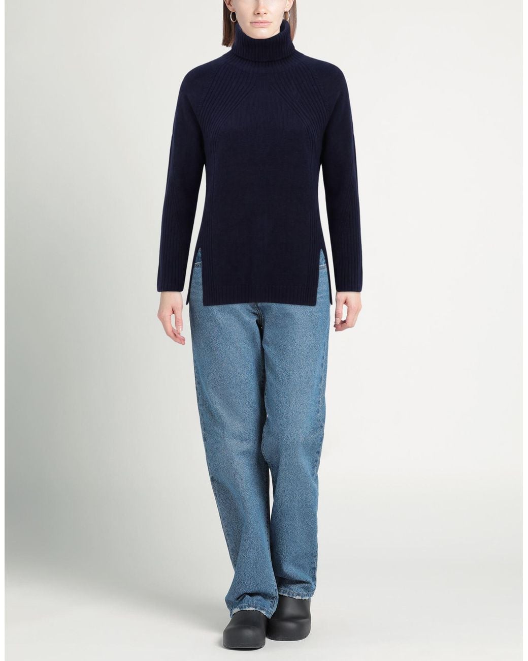 Max & Moi Blue Turtlenecks