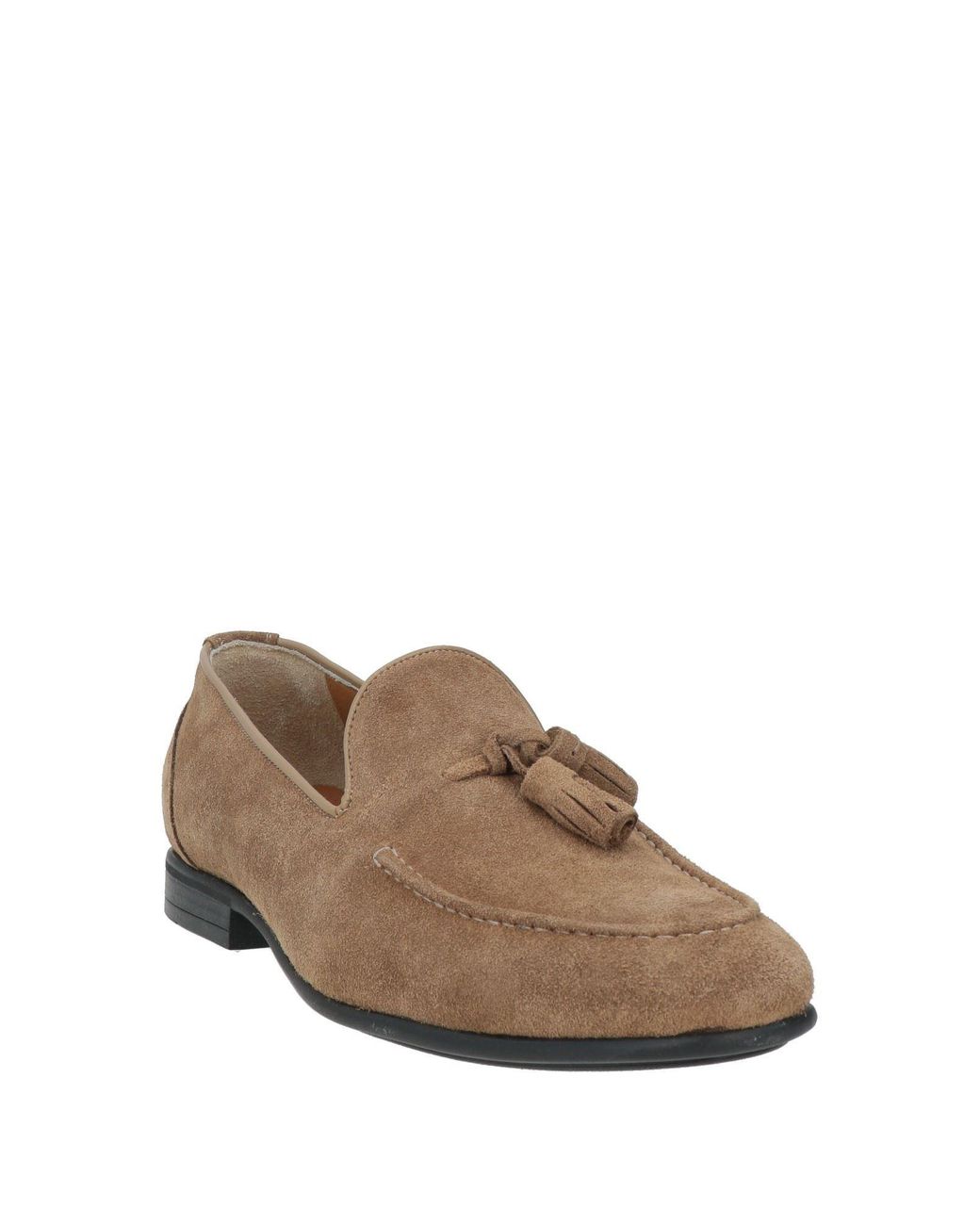 Herman Scott Brown Khaki Loafers Leather for men