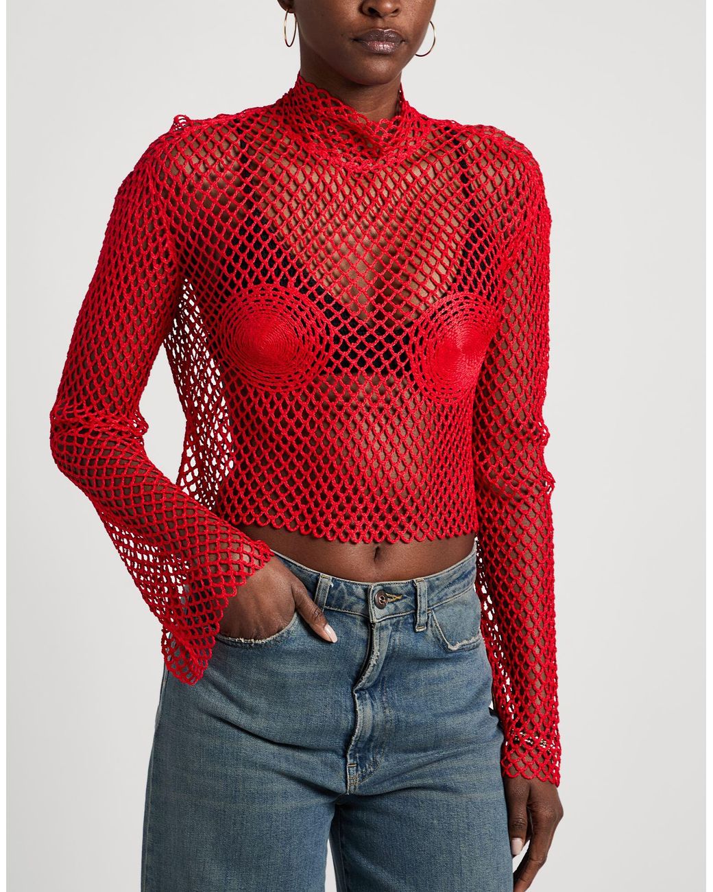 Ferragamo Red Turtleneck Viscose