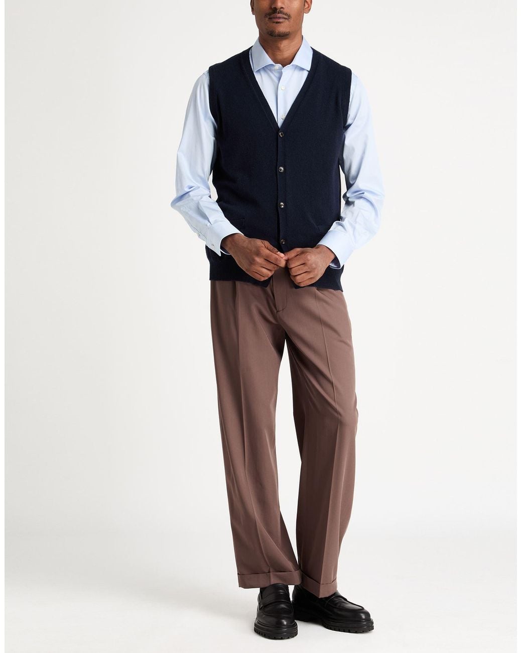 Piacenza Cashmere Blue Midnight Cardigan Cashmere for men