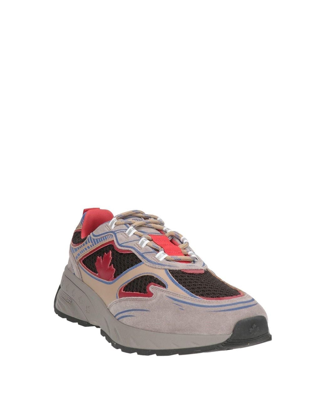 DSquared² Gray Taupe Sneakers Leather, Textile Fibers for men