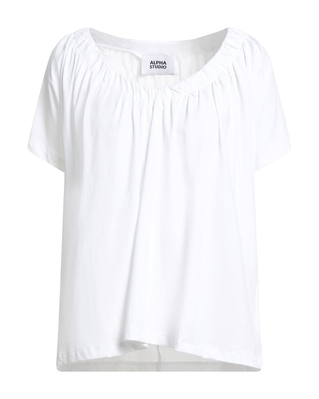 Alpha Studio White T-Shirt Cotton, Elastane