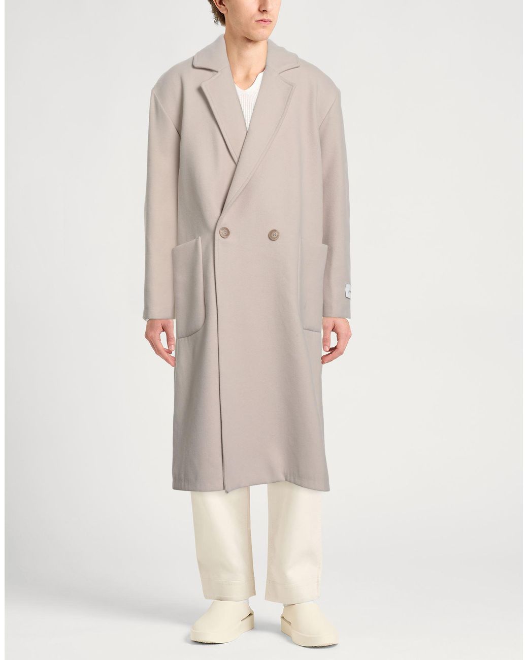 hinnominate Natural Coat Polyester, Viscose, Elastane for men