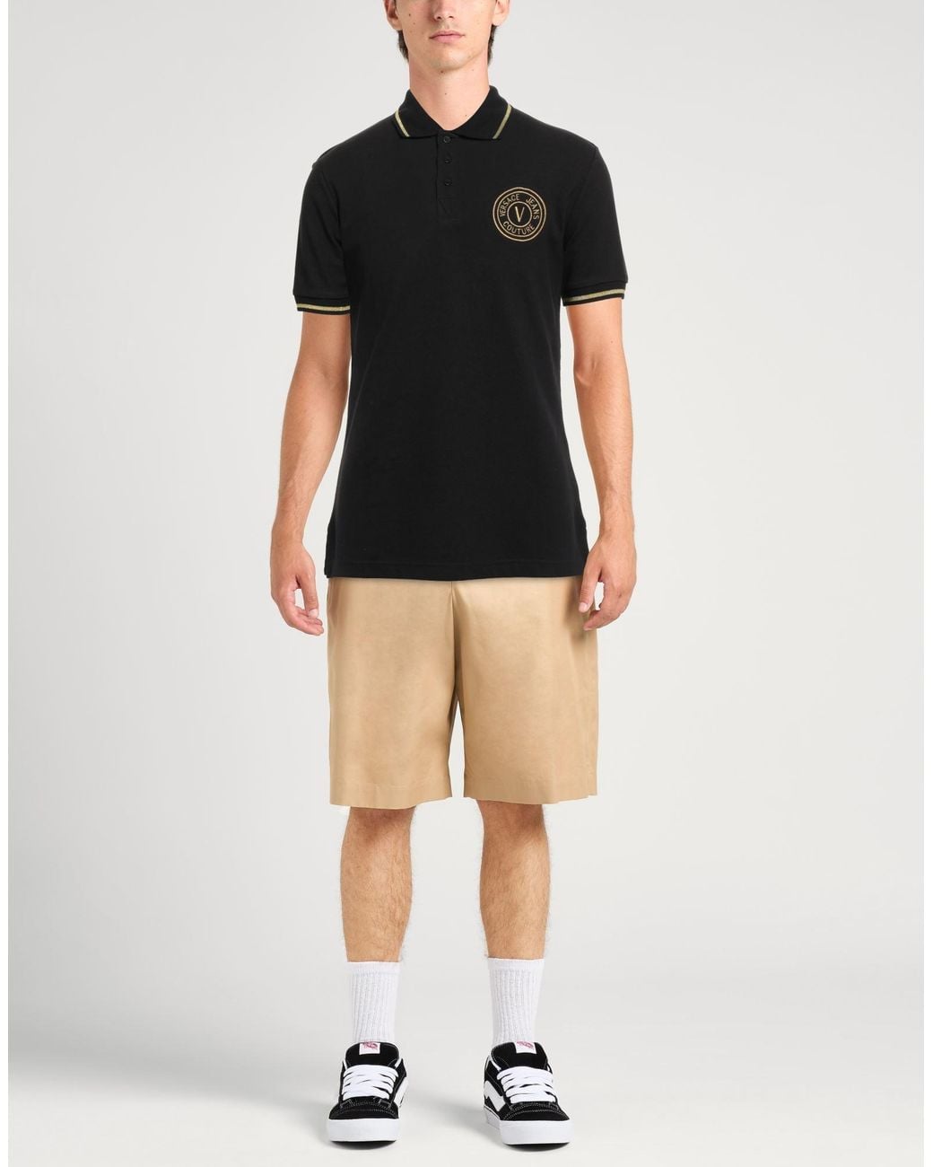 Versace Jeans Couture Black Polo Shirt for men