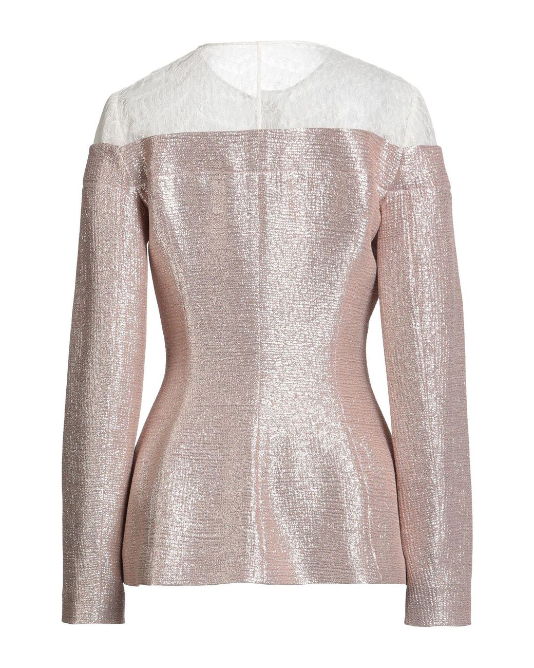 Rochas Pink Blush Jacket Linen, Elastane
