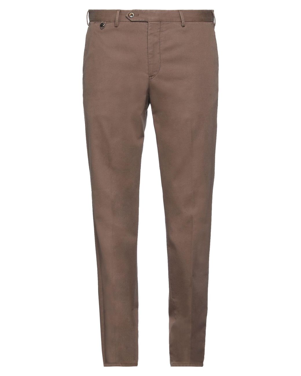 PT Torino Brown Pants Cotton, Lyocell, Elastane for men