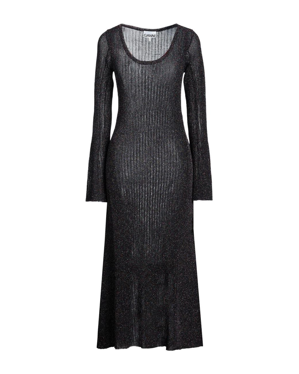 Ganni Black Midi Dress